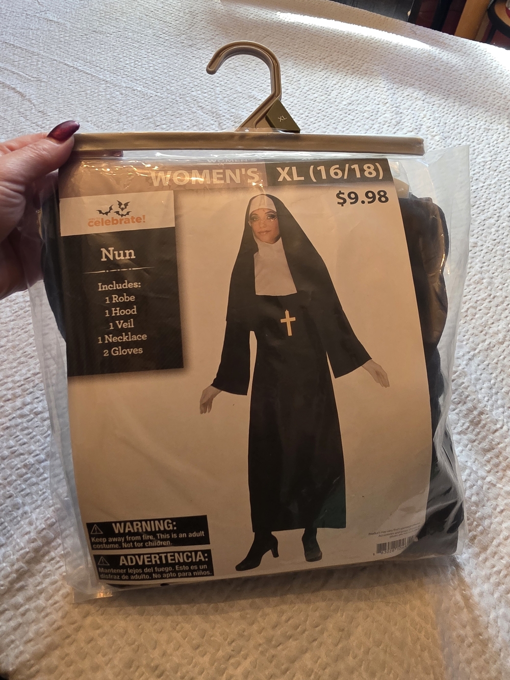 Celebrate! Women's XL Black Nun Costume New